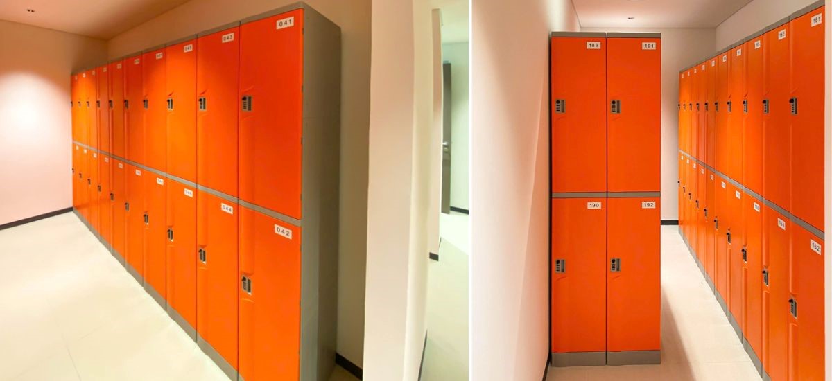 Tủ locker được trang bị cùng khóa số 3S